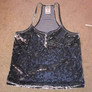 PINK velvet silver tank top